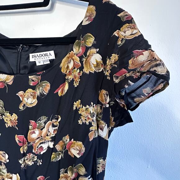 Vintage isadora womans midi floral dress size 12P - Picture 1 of 7